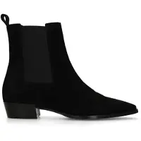 Manfield Zwarte suède chelsea boots | Maat 38