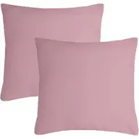 Stof Textile sierkussen Nelson - 2x - roze - 40 x 40 cm - bank kussens - zitkussens - binnen/buiten - polyester