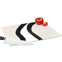 KitchenYeah Glazen Snijplank - 39x28 - Abstract - Lijn - Design - Pastel - Snijplanken Glas