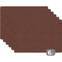 KitchenYeah Placemats - Leer - Dierenhuid - Placemat - 45x30 cm - 6 stuks - Keuken decoratie - Onderleggers placemats
