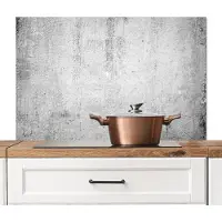 KitchenYeah Spatscherm keuken 100x65 cm - Kookplaat achterwand Beton - Grijs - Patroon - Vintage - Industrieel - Muurbeschermer - Spatwand fornuis - Hoogwaardig aluminium