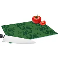 KitchenYeah Glazen Snijplank - 28x20 - Patronen - Groen - Hert - Snijplanken Glas