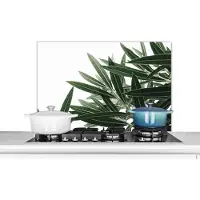 KitchenYeah Spatscherm - Muurbeschermer- Natuur - Plant - Bladeren - Groen - Keuken decoratie - Spatwand- 80x55 cm