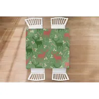 KitchenYeah Kerst Tafelkleed - Kerstmis Decoratie - Tafellaken - Patronen - Christmas - Rendier - 120x120 cm - Kerstmis Versiering - Tafeldecoratie Kerstmis - Kerstdecoratie tafel - Tafelversiering