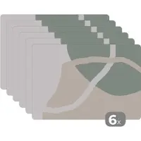 KitchenYeah Placemat - Pastel - Minimalisme - Design - Abstract - Placemats - Onderleggers - 45x30 cm - 6 stuks