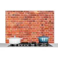 KitchenYeah Spatscherm - Muren - Robuust - Baksteen - Spatwand - Keuken achterwand - 120x80 cm