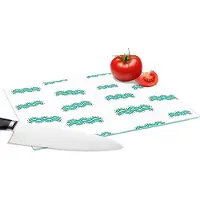 KitchenYeah Glazen Snijplank - 28x20 - Aquarius - Astrologie - Zodiac - Design - Snijplanken Glas