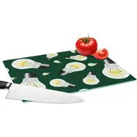 KitchenYeah Glazen Snijplank - 28x20 - Lampen - Patronen - Licht - Snijplanken Glas