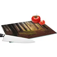 KitchenYeah Glazen Snijplank - 28x20 - Bomen - Natuur - Bos - Snijplanken Glas