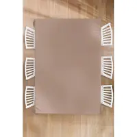 KitchenYeah Tafelkleed - Tafellaken - 180x260 cm - Beige - Kleur - Roze - Binnen en Buiten