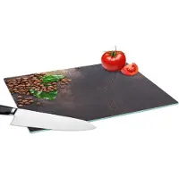 KitchenYeah Glazen Snijplank - 39x28 - Kruiden - Noten - Herfst - Keuken - Snijplanken Glas