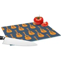 KitchenYeah Glazen Snijplank - 28x20 - Gitaar - Patronen - Muziek - Snijplanken Glas