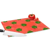 KitchenYeah Glazen Snijplank - 39x28 - Meloen - Patronen - Kawaii - Snijplanken Glas
