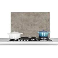 KitchenYeah Spatscherm keuken 80x55 cm - Kookplaat achterwand Retro - Beton print - Patroon - Muurbeschermer - Spatwand fornuis - Hoogwaardig aluminium