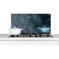 KitchenYeah Spatscherm keuken - Retro - Beton look - Grijs - Keuken achterwand - 80x40 cm - Spatwand - Aluminium