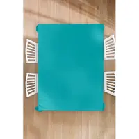 KitchenYeah Tafelkleed - Tafellaken - 180x240 cm - Blauw - Effen kleur - Binnen en Buiten