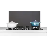 KitchenYeah Spatscherm keuken 90x45 cm - Kookplaat achterwand Leer - Structuur - Lederlook - Grijs - Muurbeschermer - Spatwand fornuis - Hoogwaardig aluminium