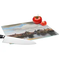 KitchenYeah Glazen Snijplank - 28x20 - Vermeer - Stad - Oude meesters - Kunst - Snijplanken Glas