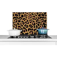 KitchenYeah - Spatscherm keuken - Dieren - Jaguar - Design - Bruin - Achterwand keuken - Spatscherm - Dierenprint - 60x40 cm
