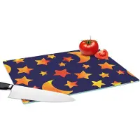 KitchenYeah Glazen Snijplank - 39x28 - Sterren - Nacht - Patronen - Kind - Snijplanken Glas