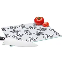 KitchenYeah Glazen Snijplank - 28x20 - Theepot - Patronen - Thee - Snijplanken Glas