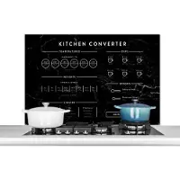 KitchenYeah Spatscherm keuken 100x65 cm - Kookplaat achterwand Keuken - Marmer print - Handleiding - Muurbeschermer - Spatwand fornuis - Hoogwaardig aluminium
