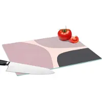 KitchenYeah Glazen Snijplank - 39x28 - Pastel - Design - Minimalisme - Snijplanken Glas