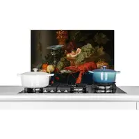 KitchenYeah Spatscherm - Schilderij - Kunst - Stilleven - Eten - Bokaal - Keuken achterwand - Spatwand kookplaat - Spatwand - 60x40 cm