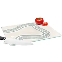 KitchenYeah Glazen Snijplank - 39x28 - Lijn - Abstract - Design - Snijplanken Glas