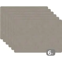KitchenYeah Placemat - Placemats kunststof - Steen - Beton - Patronen - 45x30 cm - 6 stuks - Hittebestendig - Anti-Slip - Onderlegger - Afneembaar