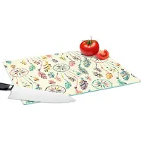 KitchenYeah Glazen Snijplank - 39x28 - Dromenvanger - Regenboog - Bohemian - Meisje - Patronen - Snijplanken Glas