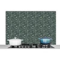 KitchenYeah Spatscherm keuken 120x80 cm - Kookplaat achterwand Klei - Patroon - Terazzo - Muurbeschermer - Spatwand fornuis - Hoogwaardig aluminium