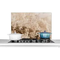 KitchenYeah Spatscherm keuken 90x60 cm - Kookplaat achterwand Pampasgras - Plant - Natuur - Muurbeschermer - Spatwand fornuis - Hoogwaardig aluminium
