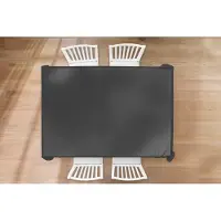 KitchenYeah Tafelkleed - Tafellaken - 200x130 cm - Zwart - Effen kleur - Binnen en Buiten