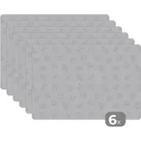 KitchenYeah Placemat - Placemats kunststof - Sterrenbeeld - Astrologie - Design - 45x30 cm - 6 stuks - Hittebestendig - Anti-Slip - Onderlegger - Afneembaar