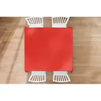 KitchenYeah Tafelkleed - Tafellaken - 150x150 cm - Rood - Kleur - Effen - Binnen en Buiten