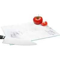 KitchenYeah Glazen Snijplank - 28x20 - Acrylverf - Verf - Design - Snijplanken Glas - Snijplank glas transparant