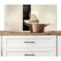 KitchenYeah Spatscherm keuken 100x50 cm - Kookplaat achterwand Modern - Vierkant - Vormen - Muurbeschermer - Spatwand fornuis - Hoogwaardig aluminium