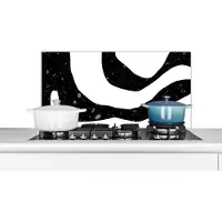KitchenYeah Spatscherm keuken - Marmer print - Minimalisme - Abstract - Design - Spatscherm - Keuken - 80x40 cm - Achterwand keuken