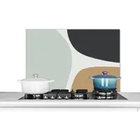 KitchenYeah Spatscherm keuken 90x60 cm - Kookplaat achterwand Pastel - Minimalisme - Design - Muurbeschermer - Spatwand fornuis - Hoogwaardig aluminium