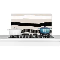 KitchenYeah Spatscherm keuken 80x40 cm - Kookplaat achterwand Lijn - Pastel - Minimalisme - Patronen - Muurbeschermer - Spatwand fornuis - Hoogwaardig aluminium