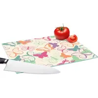 KitchenYeah Glazen Snijplank - 28x20 - Vlinders - Patronen - Insecten - Snijplanken Glas