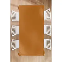 KitchenYeah Tafelkleed - Tafellaken - 130x260 cm - Bruin - Aardetint - Effen kleur - Binnen en Buiten