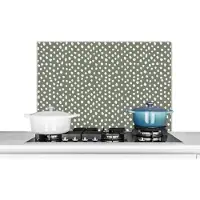 KitchenYeah Spatscherm - Stippen - Groen - Patronen - Spatscherm keuken - Spatwand - Achterwand - Spatscherm keuken - 90x60 cm