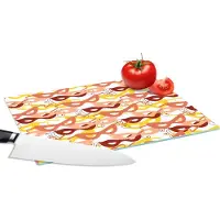 KitchenYeah Glazen Snijplank - 28x20 - Masker - Patronen - Carnaval - Snijplanken Glas