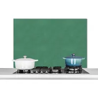 KitchenYeah Spatscherm keuken 100x65 cm - Kookplaat achterwand Inductie beschermer - Leer - Groen - Dieren - Muurbeschermer - Spatwand fornuis - Hoogwaardig aluminium