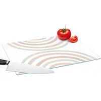KitchenYeah Glazen Snijplank - 39x28 - Regenboog - Design - Pastel - Snijplanken Glas