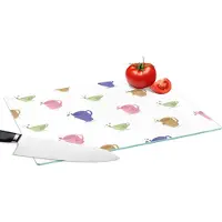 KitchenYeah Glazen Snijplank - 39x28 - Patronen - Thee - Theekop - Snijplanken Glas