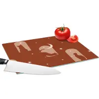 KitchenYeah Glazen Snijplank - 28x20 - Sterren - Kat - Design - Snijplanken Glas