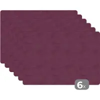 KitchenYeah Placemats - Leer - Rood - Placemat - Keuken decoratie - 45x30 cm - 6 stuks - Tafelonderzetter